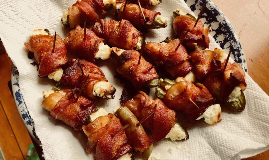 Bacon Wrapped Jalapenos with Cream Cheese Appetizer